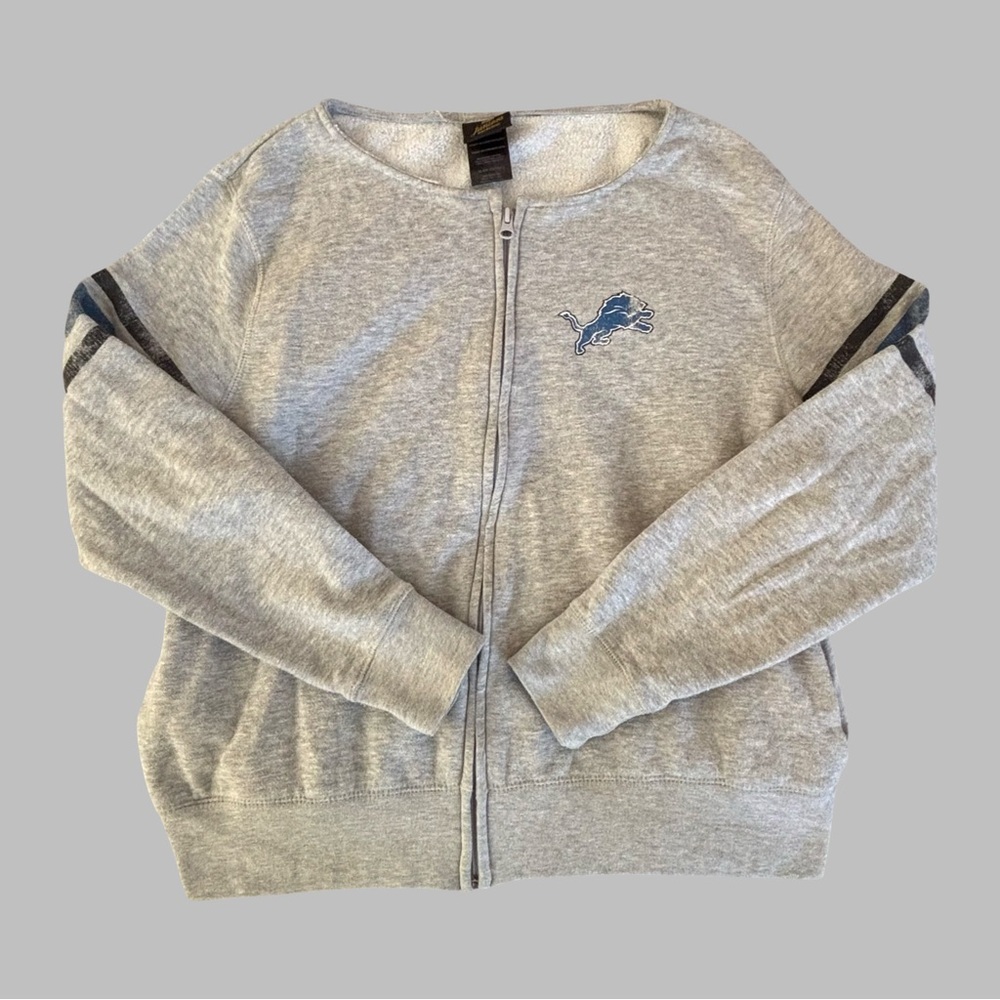 DETROIT LIONS Girls Full Zip Sweatshirt Size XL